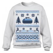 Curling Holiday Crew Sweatshirt - White